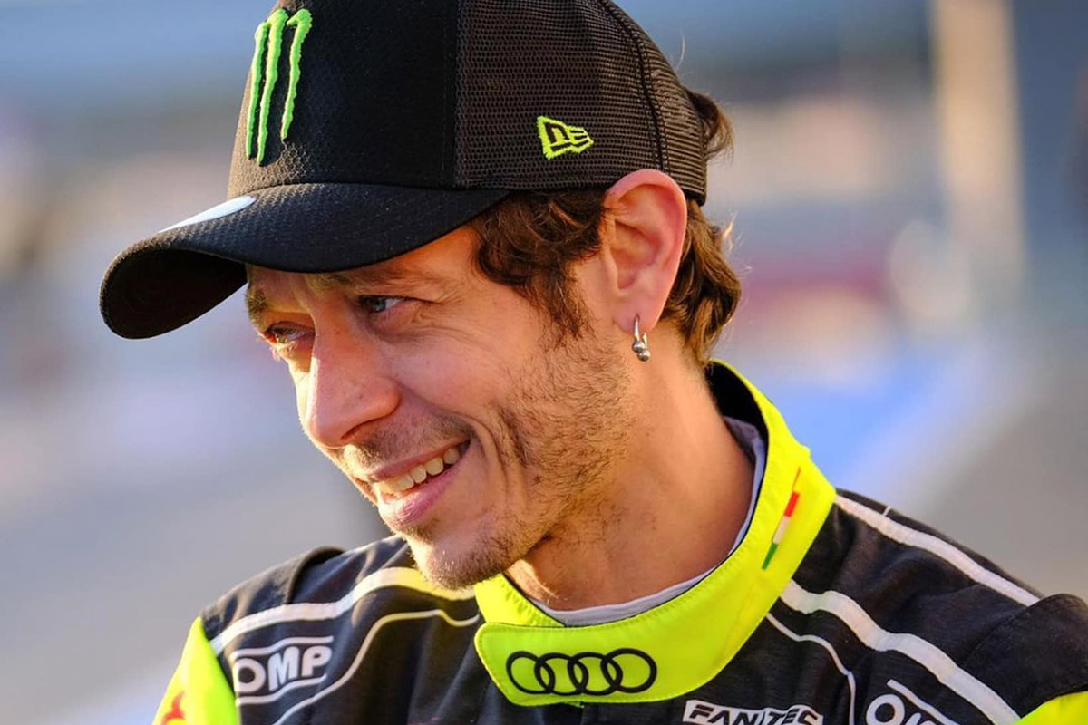 Rossi con el mono de carreras