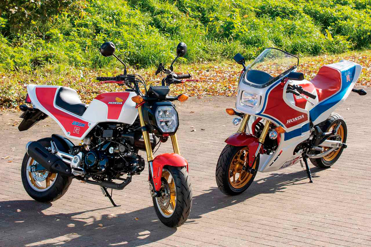 La Honda Grom con los dos kits de la Honda CB1100R de TTR Motors