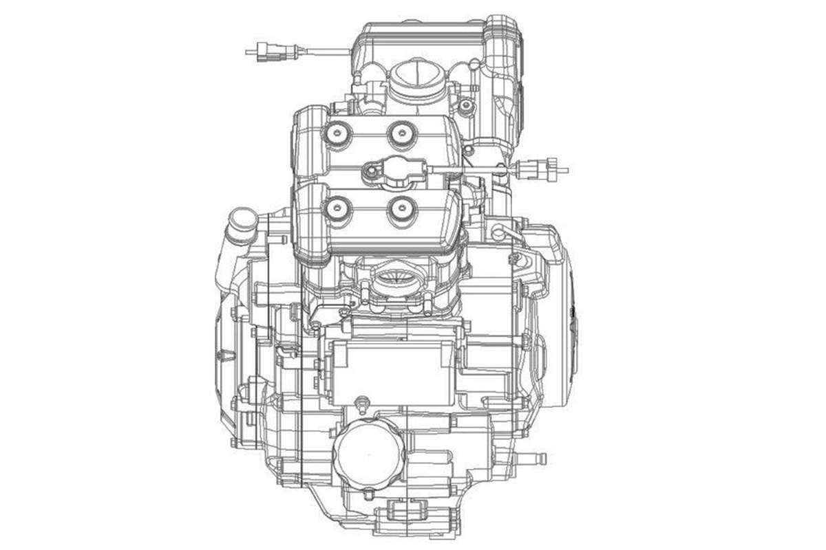 Diseño del motor V-twin de Zongshen-Piaggio