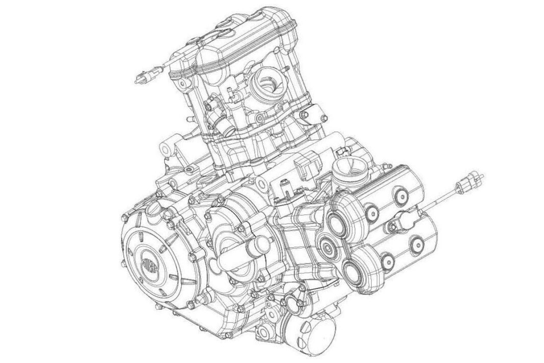 Diseño del motor V-twin de Zongshen-Piaggio