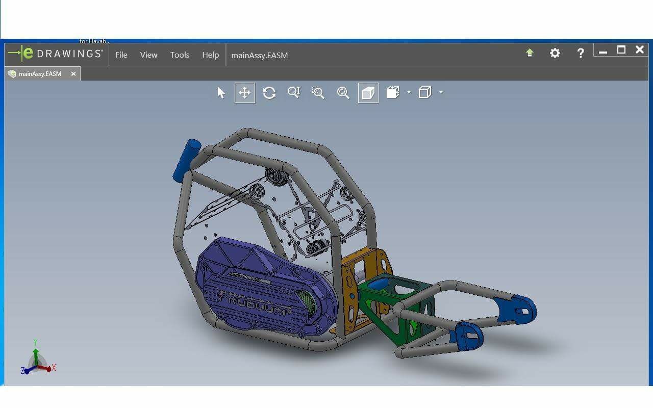 Diseño en 3D del marco y el basculante