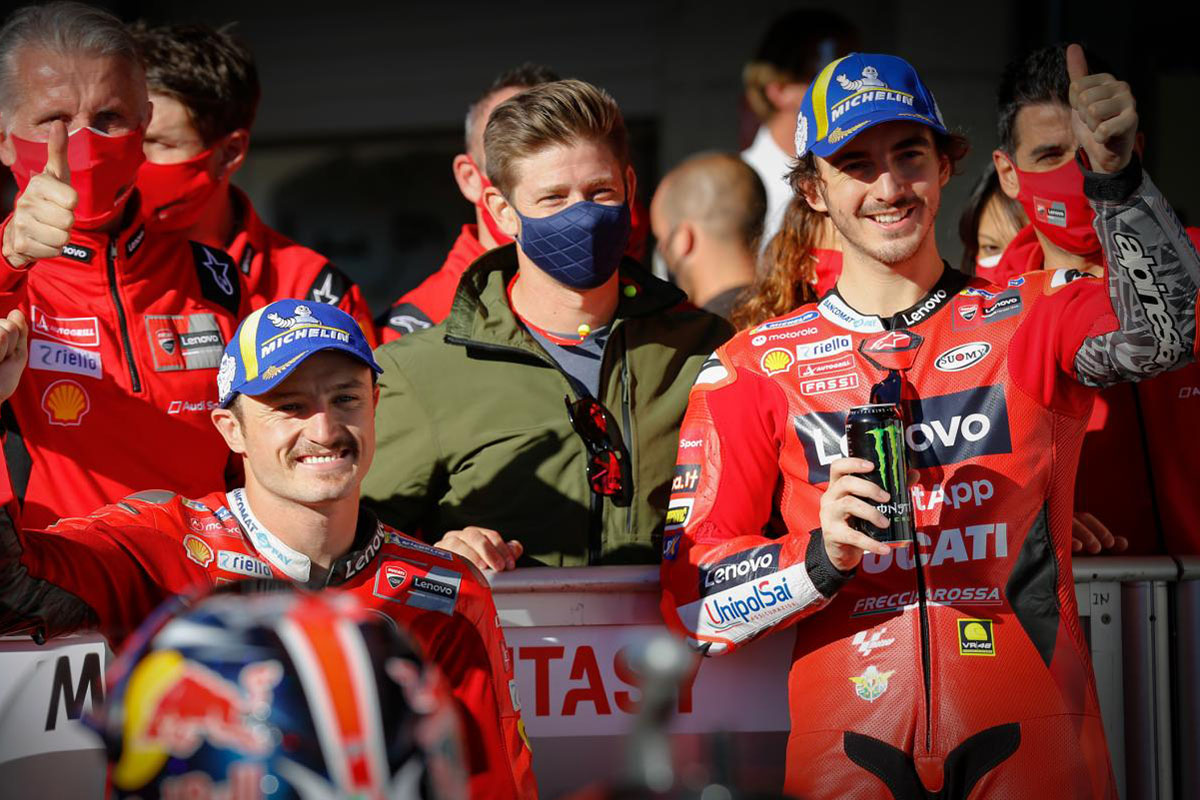 En 2021 Stoner estuvo en alguna carrera junto a los pilotos de Ducati