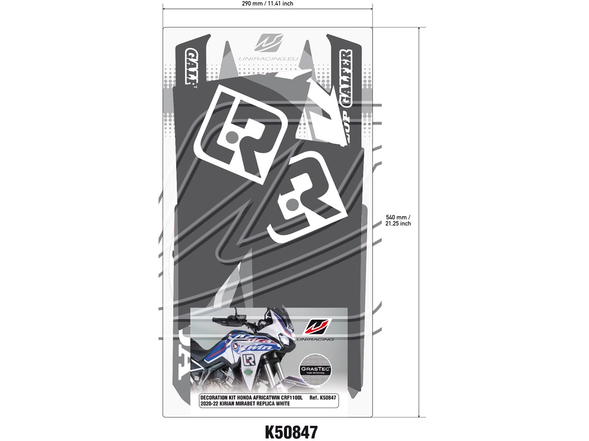 Kit Kirian Mirabet Réplica para la Honda CRF1100L Africa Twin versión blanco