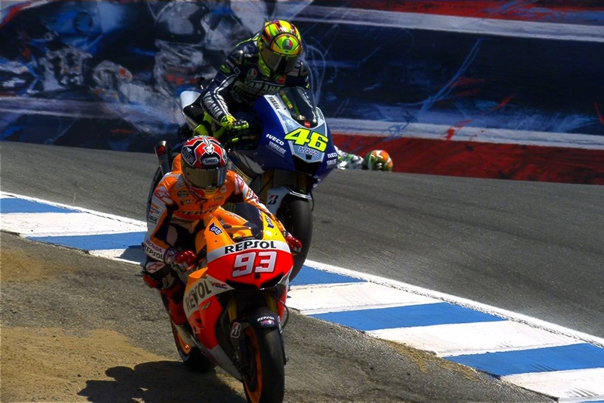 Temporada 2013: Márquez lo adelantaba en la famosa curva del sacacorchos