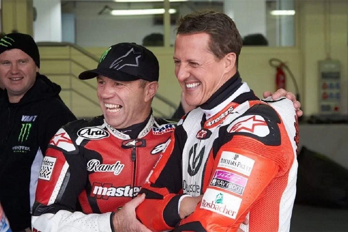 Mamola y Schumacher coincidieron posteriormente en más ocasiones