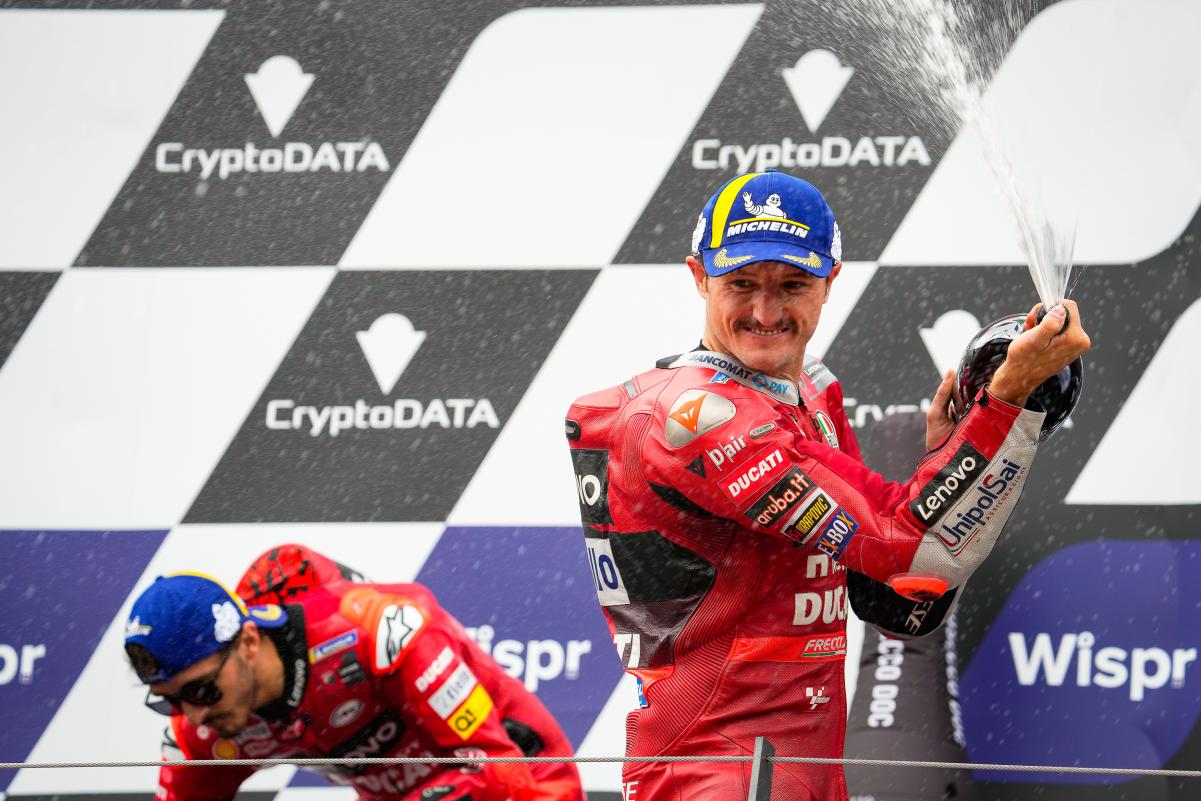Miller y Bagnaia en el podio del GP de Austria