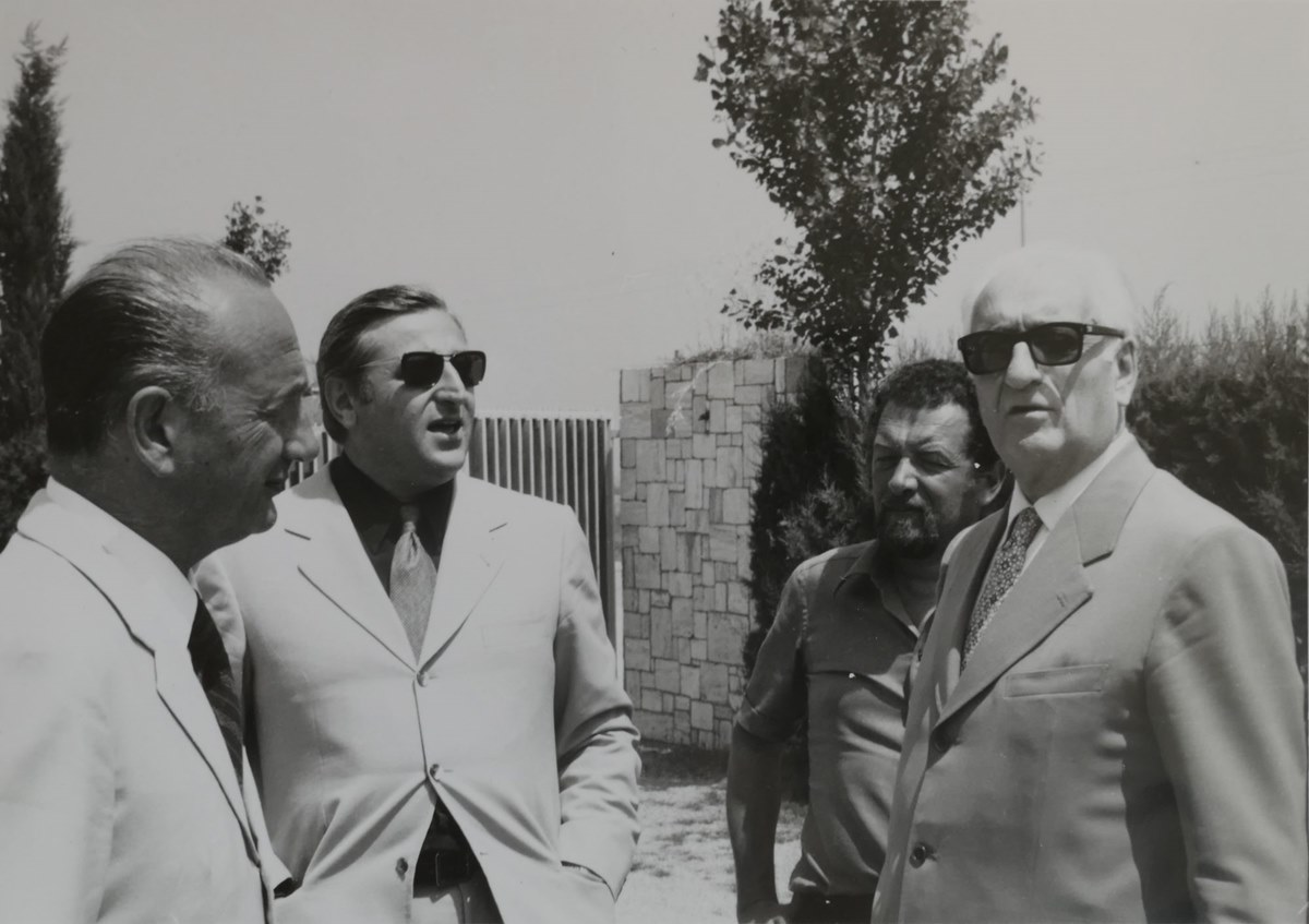 Carlo Bianchini Massoni, Francesco Sampaolesi, Alberto Ricci y Enzo Ferrari