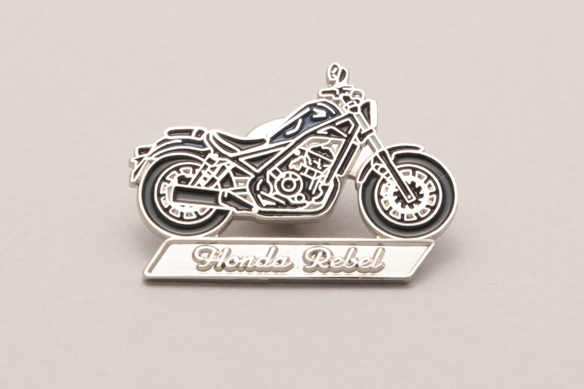 Pin Honda Rebel negra