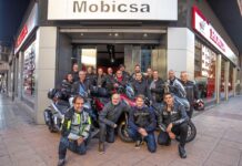 Equipo de periodistas y staff de Honda en Zaragoza