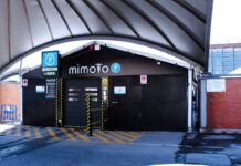 Vista de la entrada a MimoTo Parking en la Estación de Atocha