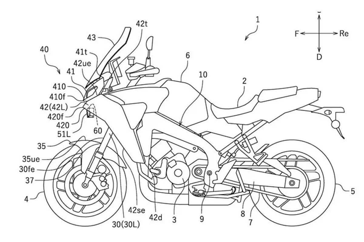 Imágenes de patente del CCA de la nueva Yamaha Tracer 9