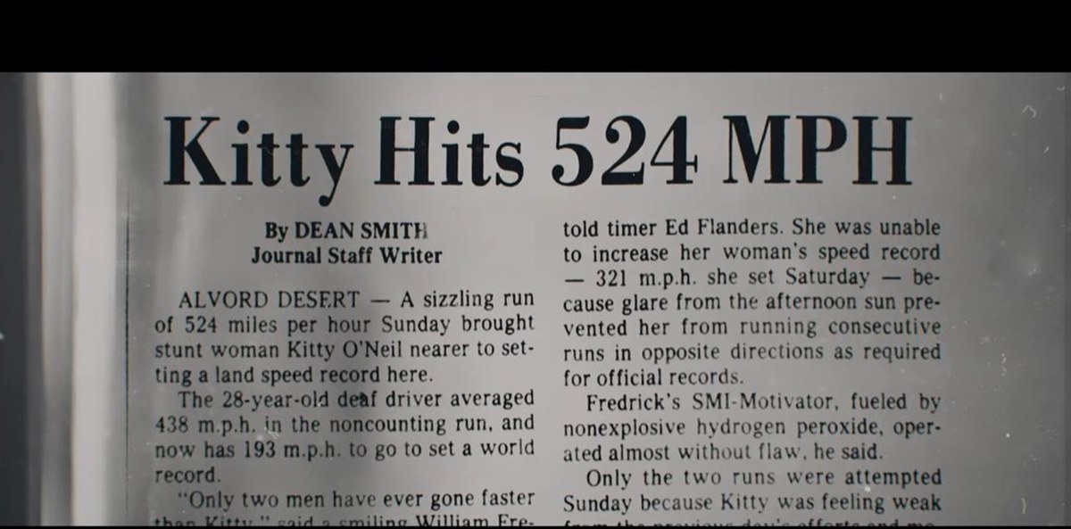 Documental de HBO "The Fastest Woman On Earth"