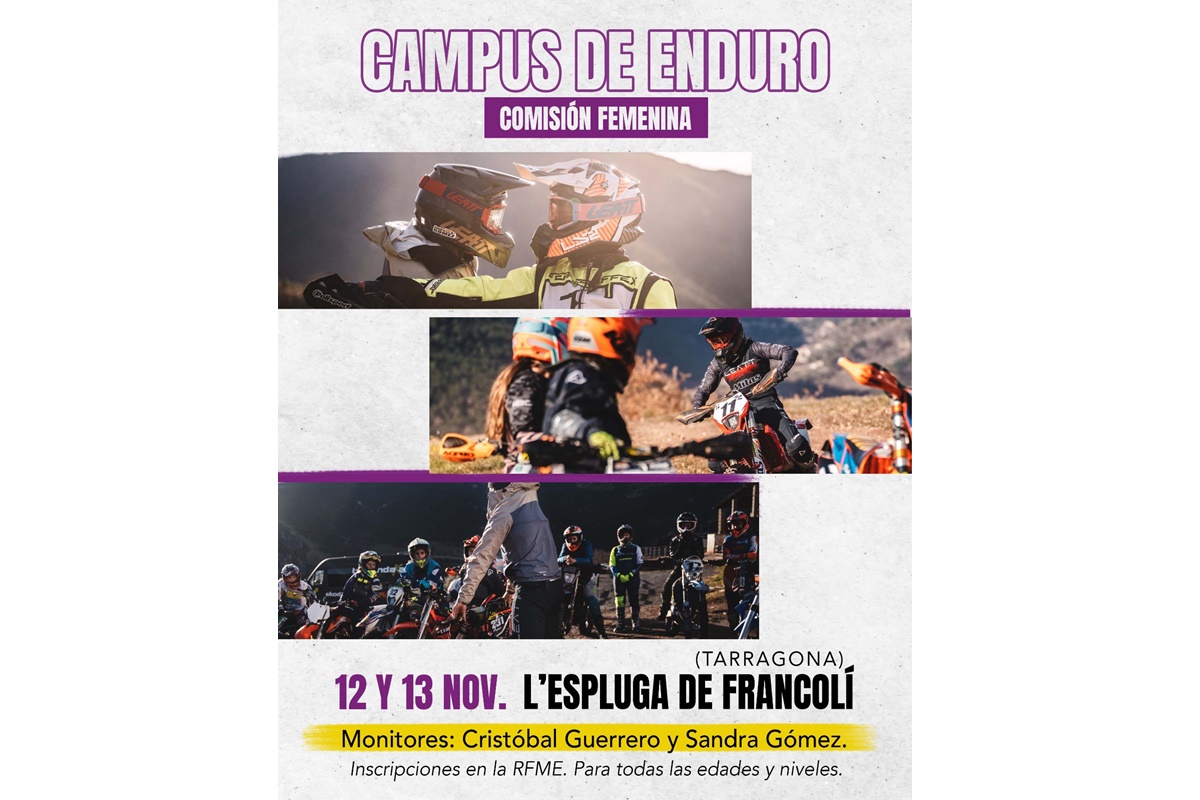 Cartel del Campus Enduro femenino 2022