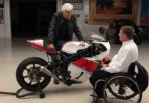Jay Leno junto a Wayne Rainey