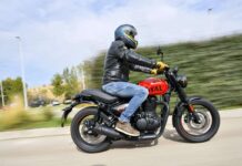 Royal Enfield Hunter 350 en acción