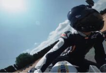 Daniel Ricciardo on board sobre la Pit Bike