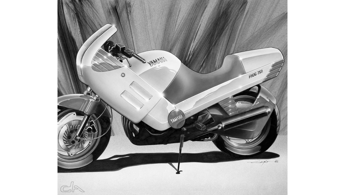 Concept inicial de la Yamaha FZ750 Frog