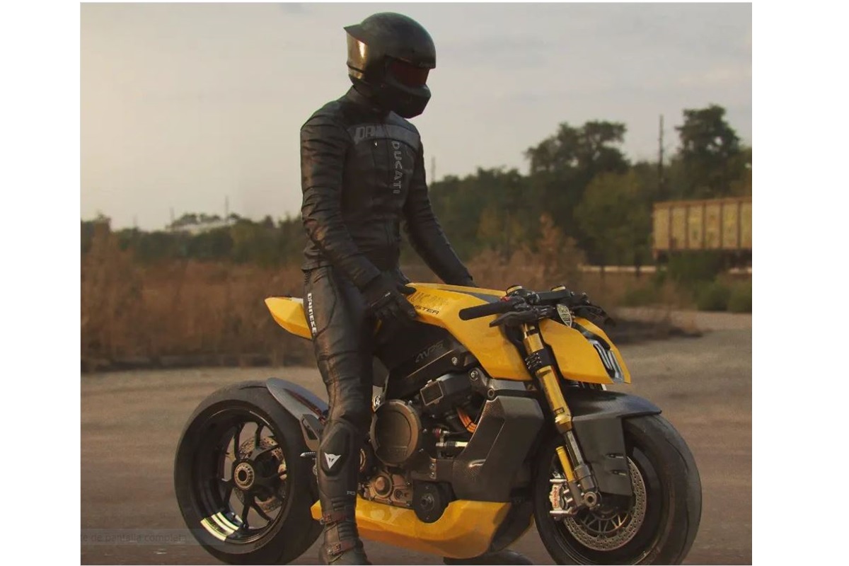 Diseño conceptual de una futura Ducati Monster eléctrica