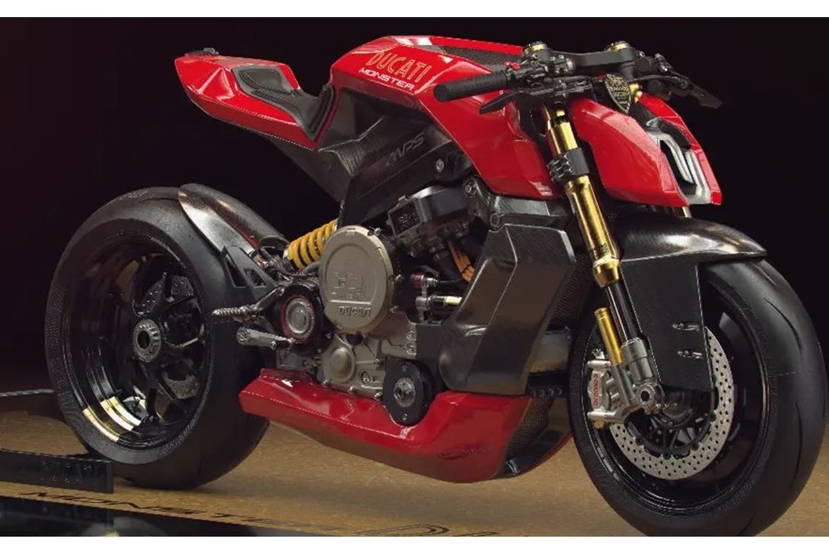 Diseño conceptual de una futura Ducati Monster eléctrica