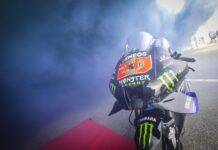Quartararo sí puso el 1 durante la celebración aunque no lo empleó al año siguiente
