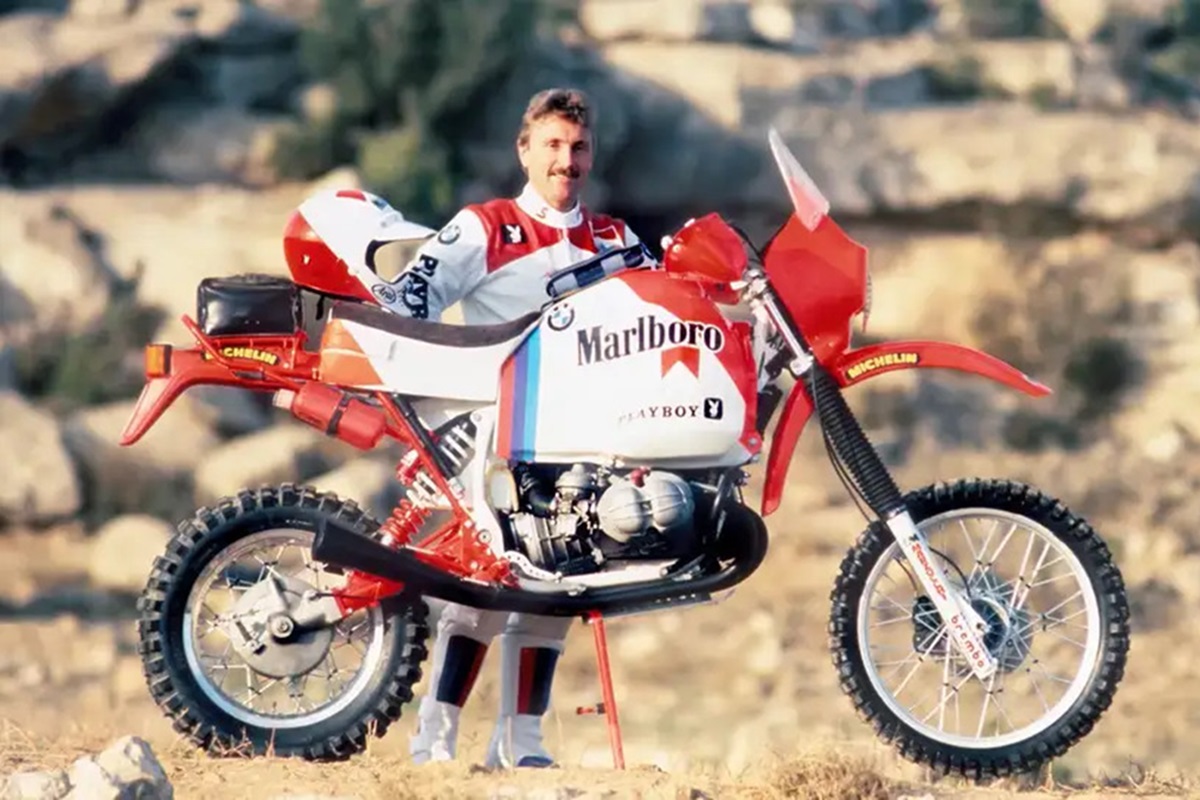 Gaston Rahier en el Rally Paris-Dakar de 1985