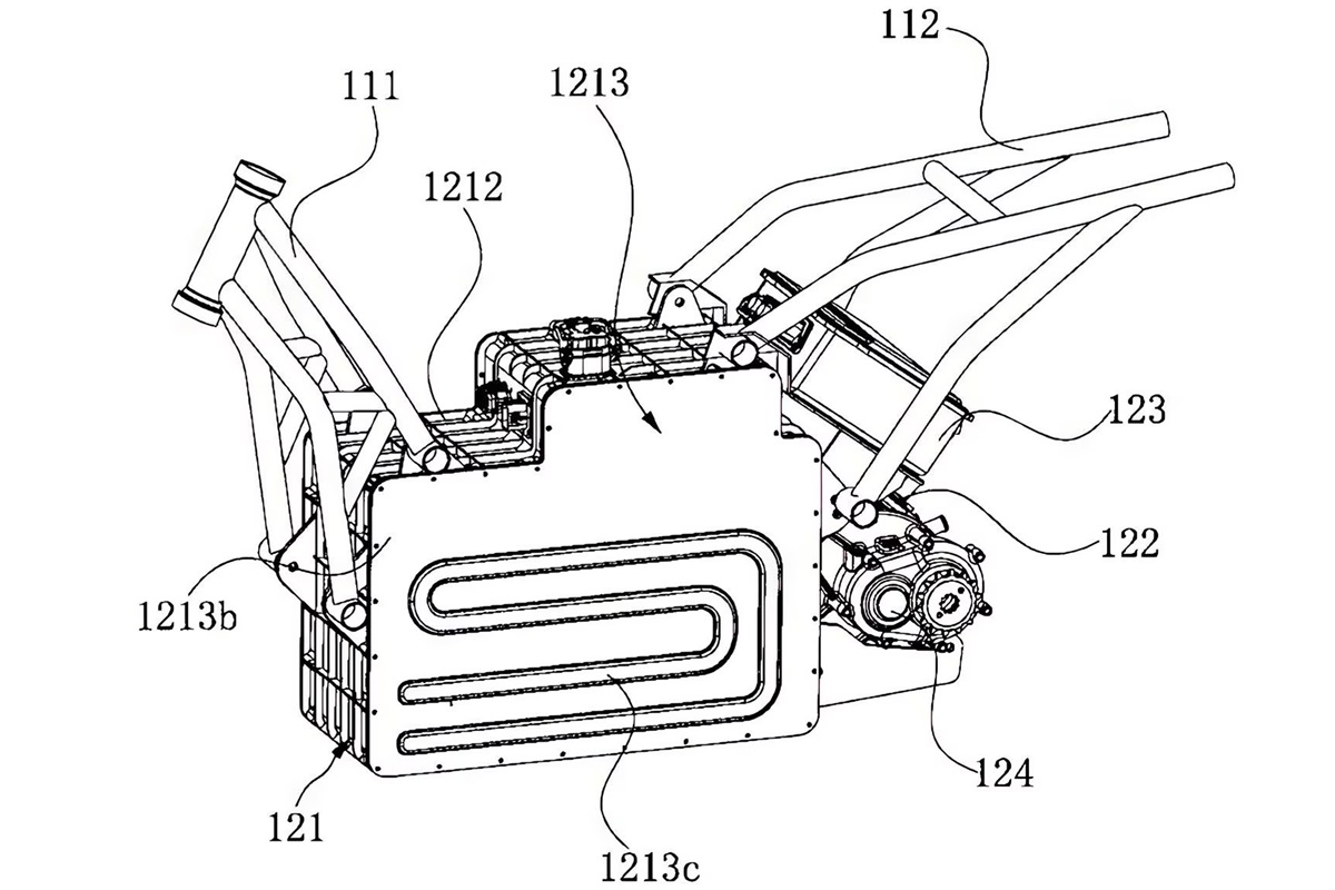 Imágenes del registro de patentes del nuevo scooter eléctrico de CFMoto