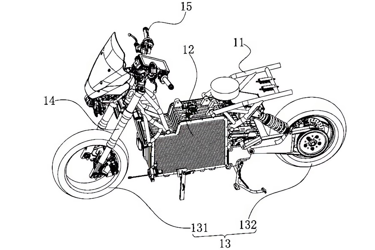 Imágenes del registro de patentes del nuevo scooter eléctrico de CFMoto