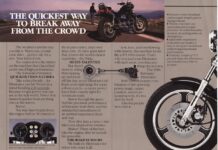 Folleto publicitario de la Kawasaki ZL900 Eliminator de 1986
