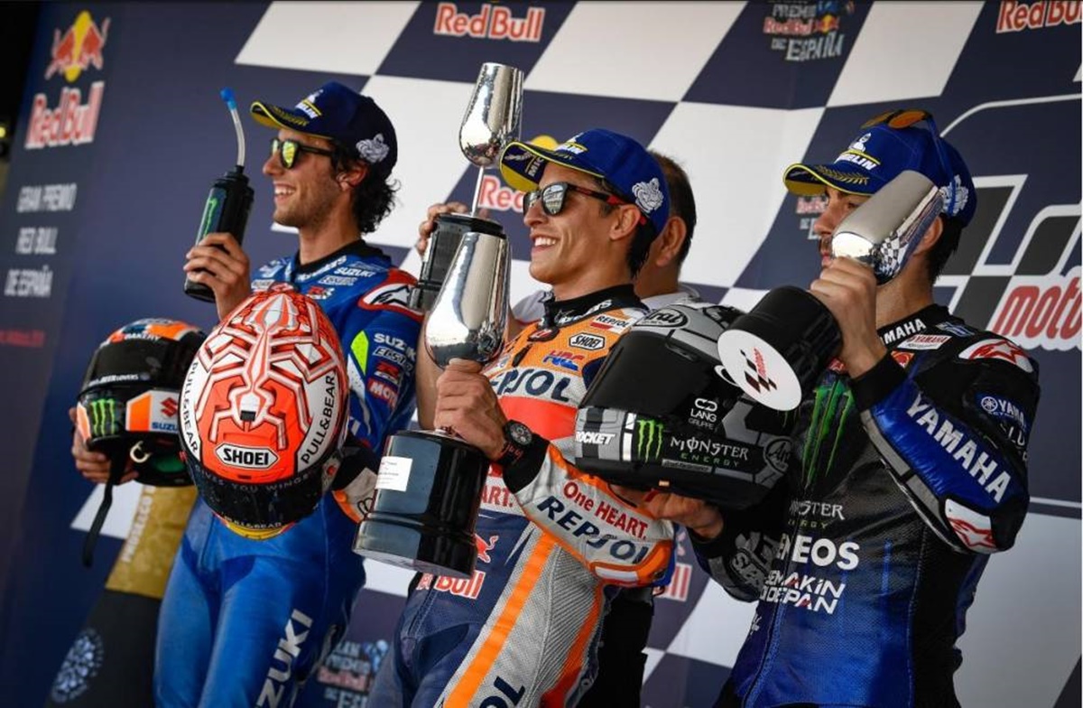 Podium de MotoGP en el GP de Jerez de 2019