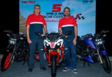 TVS anunciaba 5 millones de unidades vendidas de la Apache