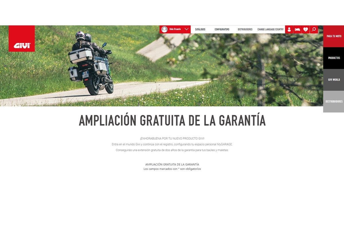 MyGARAGE, el nuevo portal virtual de GIVI