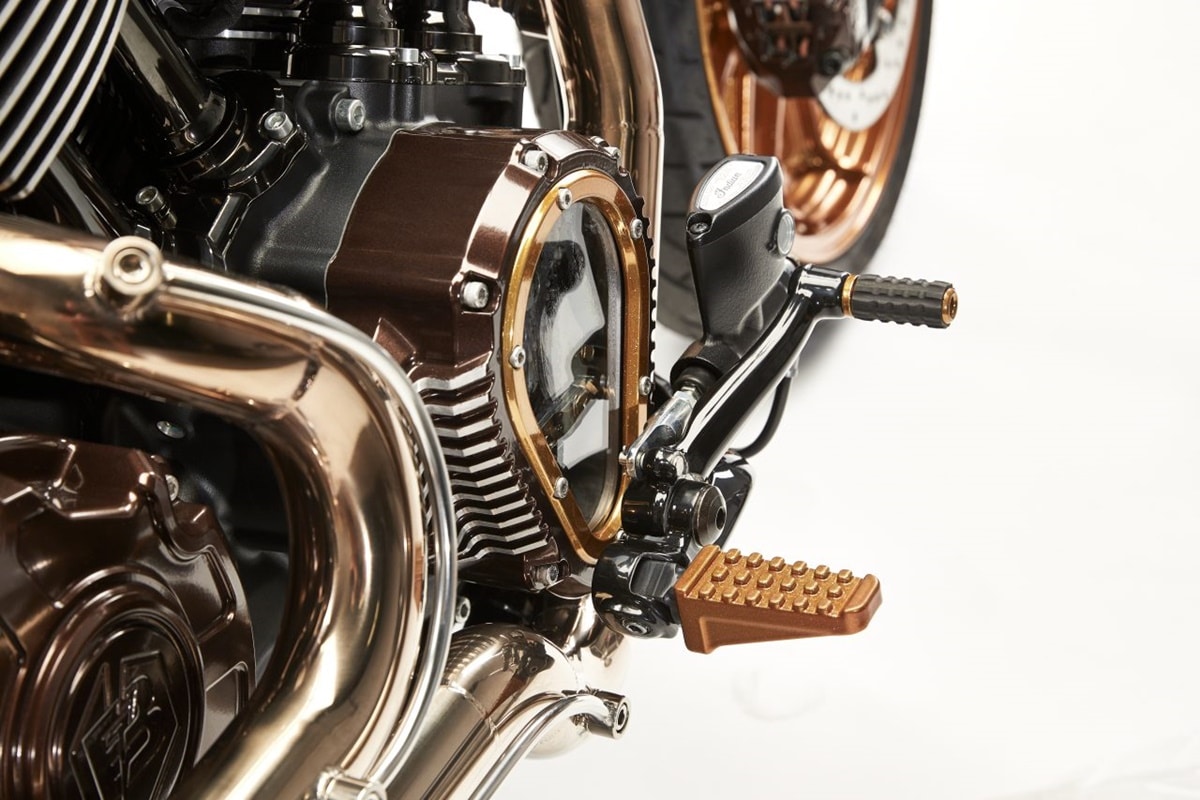 Indian Sport Chief 'Forged' by Barnstorm Cycles en detalle