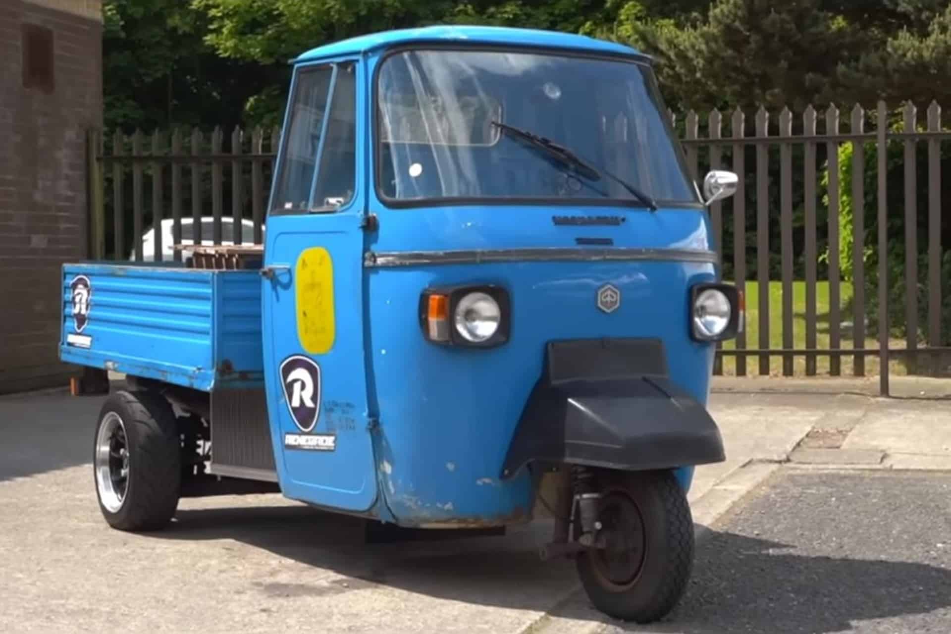 Piaggio Ape con motor de Suzuki Hayabusa...¡Simplemente bestial!