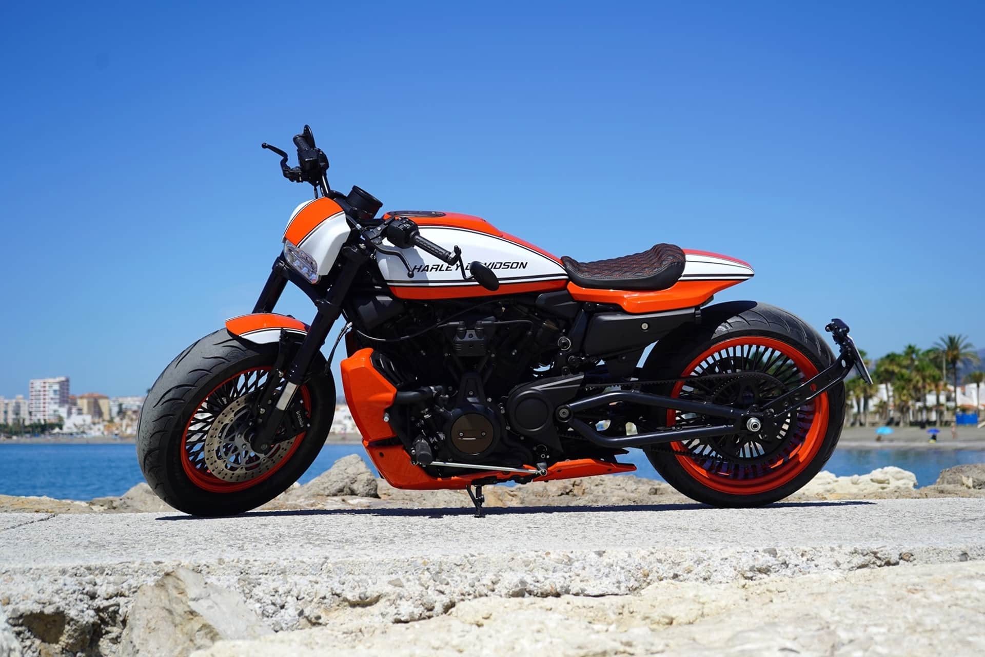Sportster S 240 Draker; llanta custom y ¡neumático de 240 mm!