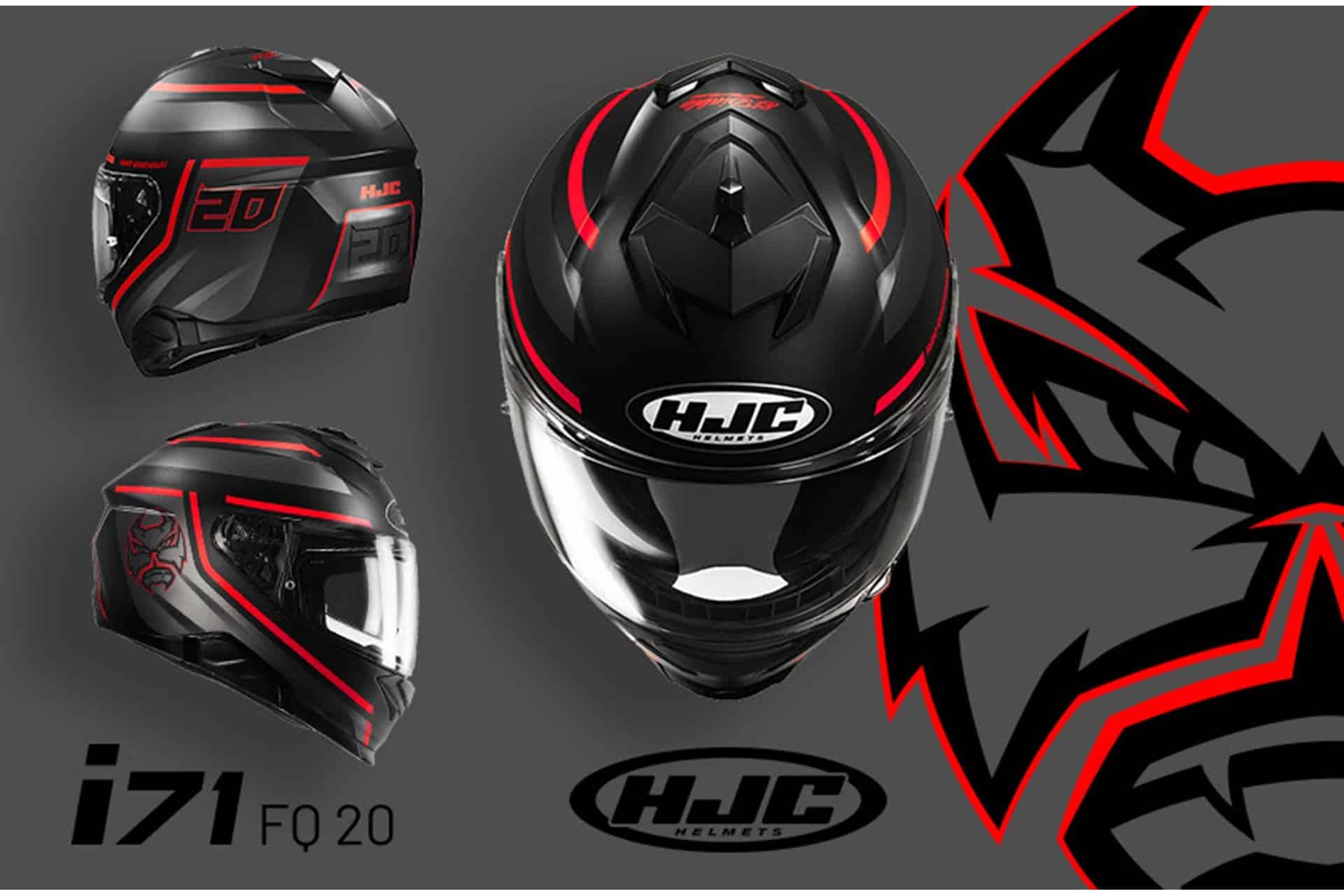 Los cascos HJC C10 e i71 ahora con gráficos colección Fabio Quartararo 2023