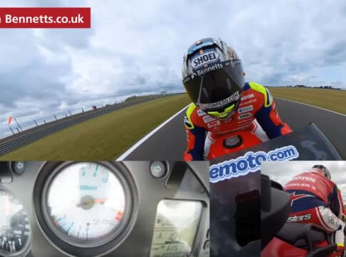 McGuinness a fuego sobre una VFR800 ¿La mejor manera de celebrar 100.000 millas en el marcador?