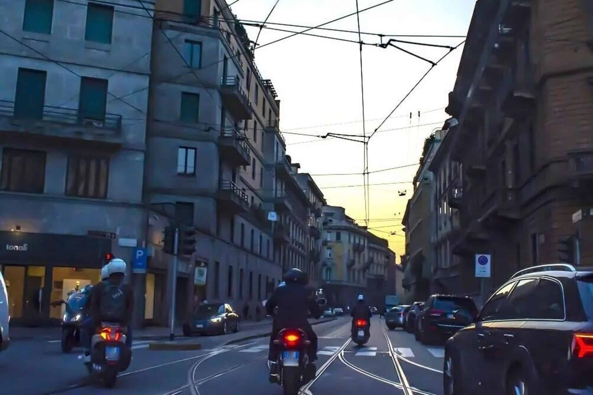 Milán se alza en apoyo a los usuarios de motocicleta