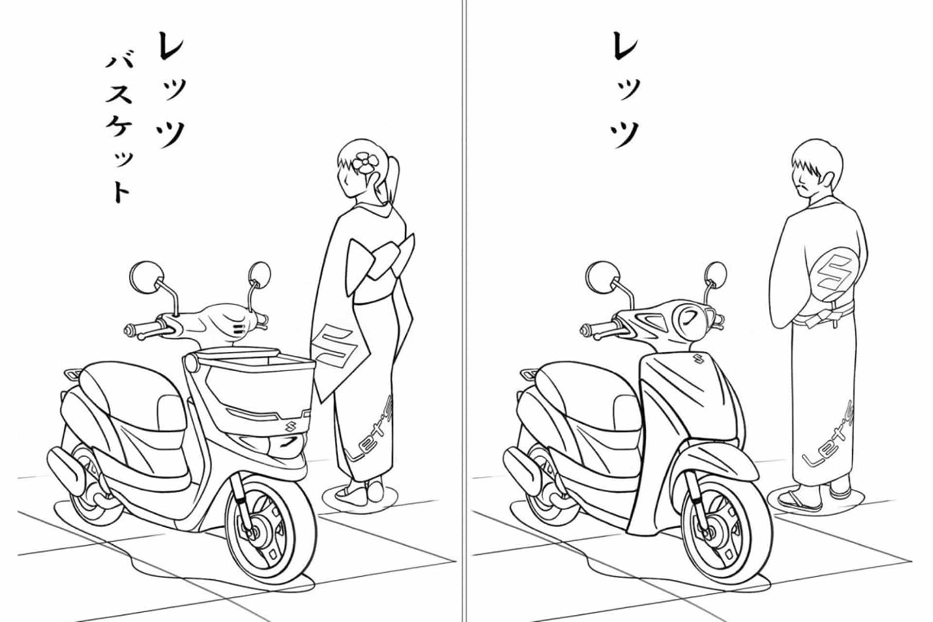 Libro para colorear de Suzuki: Ahora es posible pintar algunos de sus modelos más representativos