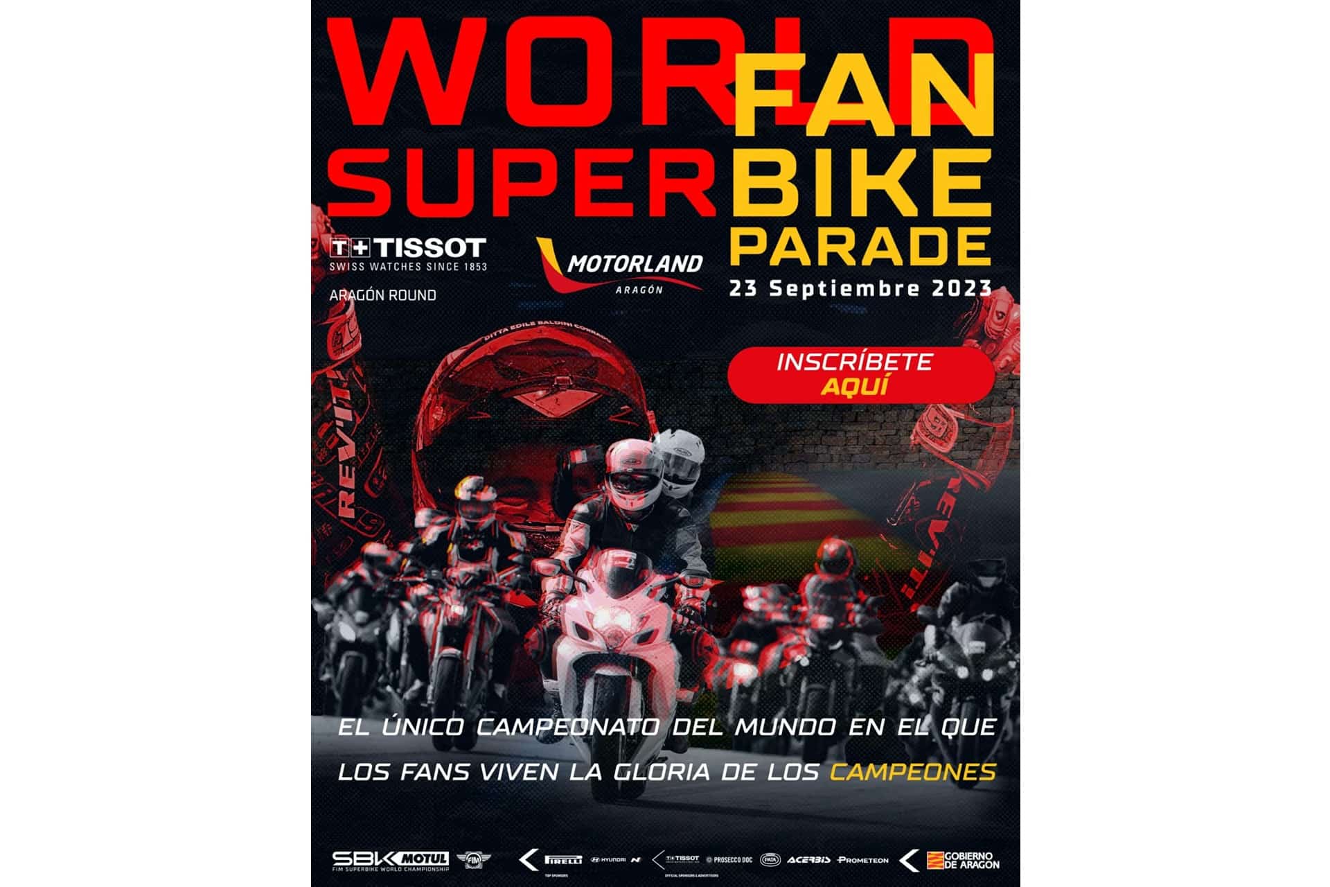 El WSBK llega a MotorLand Aragón y con él la Fan Bike Parade