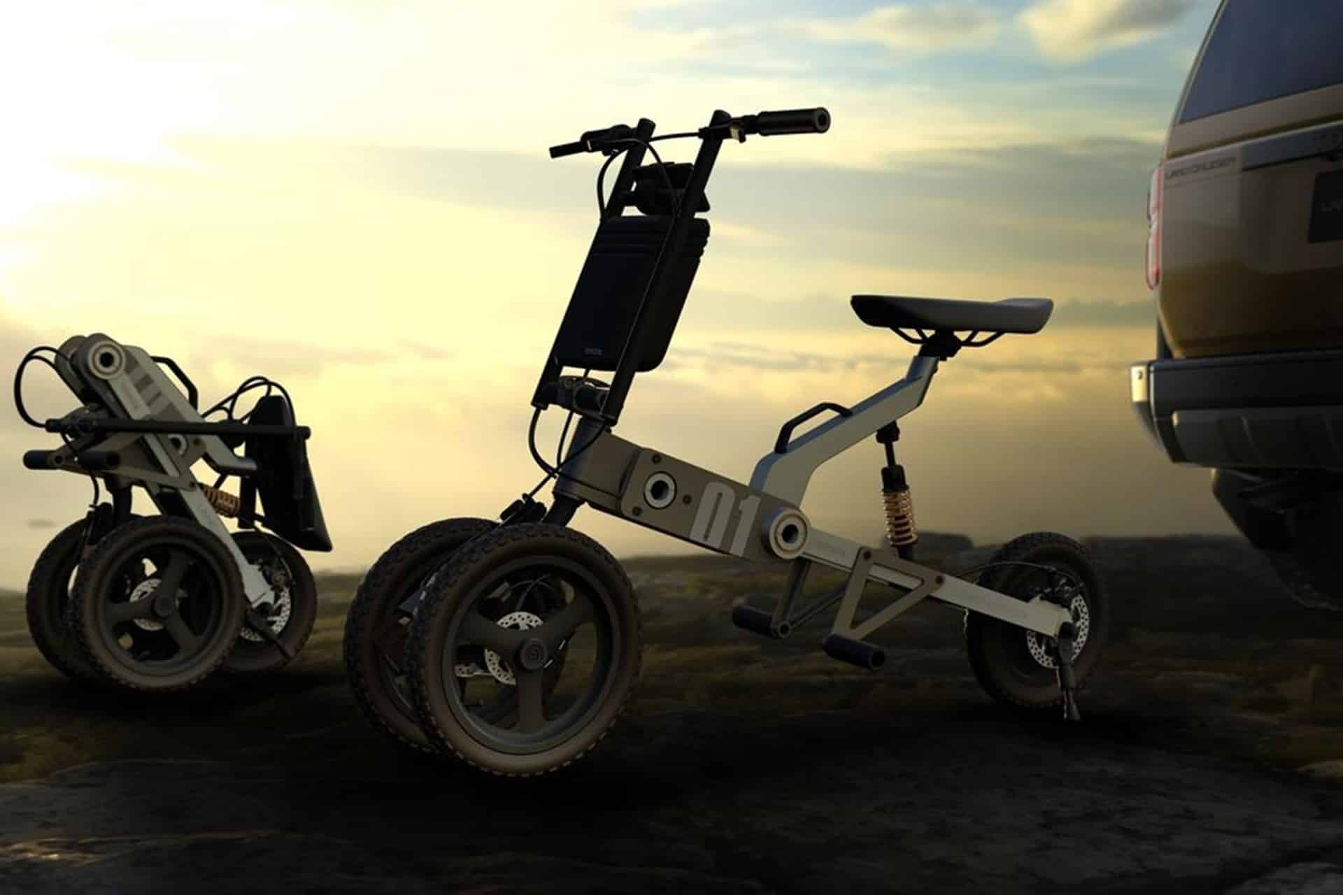 Land Hopper: El triciclo eléctrico plegable de última milla que Toyota nos propone