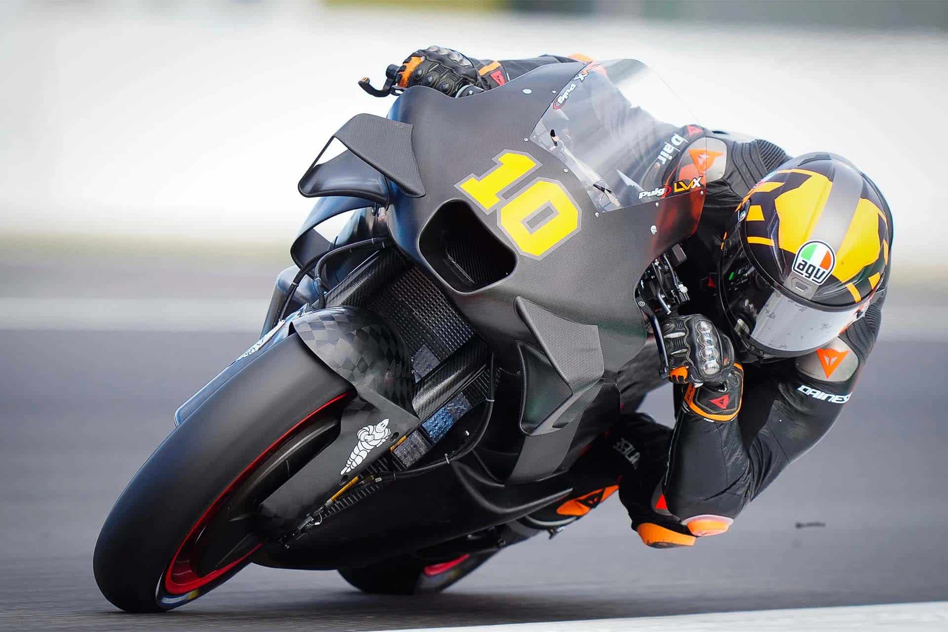 La primera toma de contacto de Marini con la Honda ha sido bastante positiva
