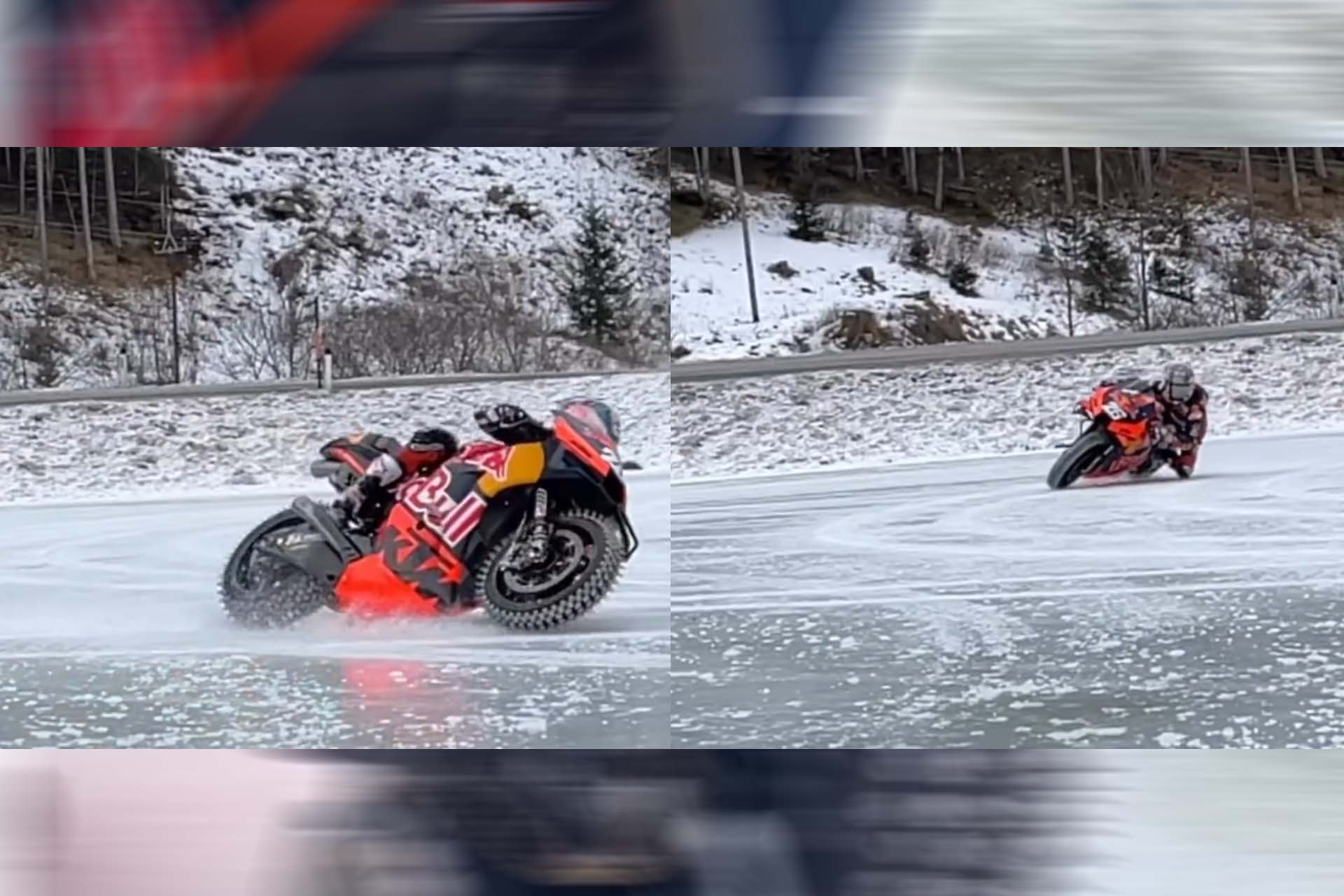 Dani Pedrosa de nuevo a fuego sobre su KTM RC16 ¡sobre hielo!