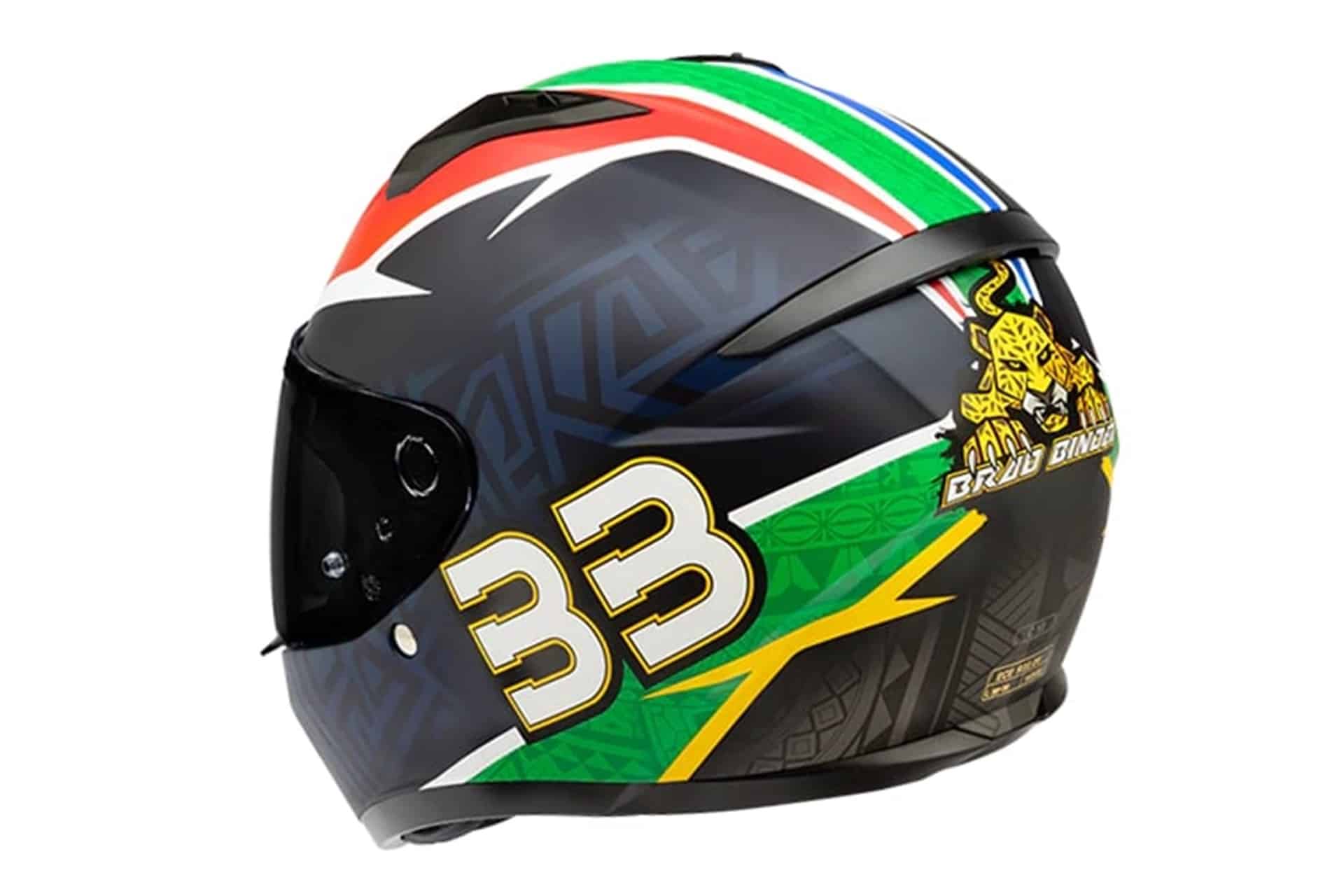 HJC Helmets estrena su nueva gráfica Brad Binder 33 dentro de su conocida gama C10