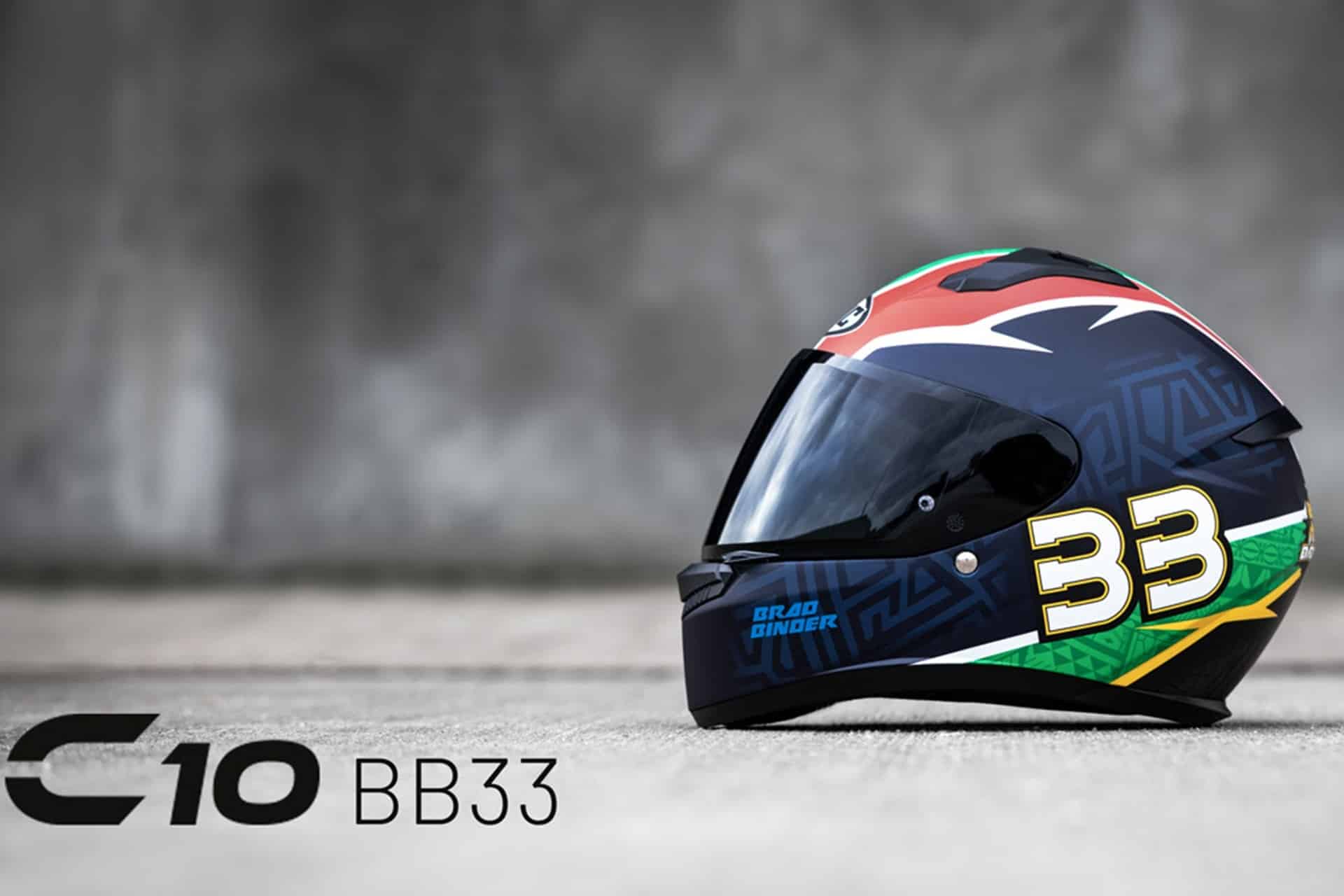 HJC Helmets estrena su nueva gráfica Brad Binder 33 dentro de su conocida gama C10