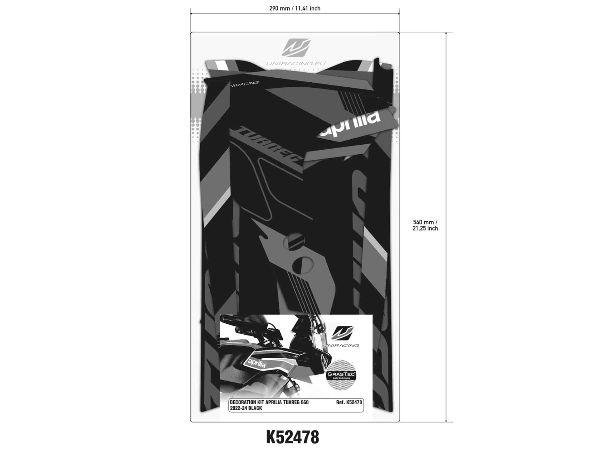 Uniracing ya dispone de su nuevo kit de adhesivos para la Aprilia Tuareg 660