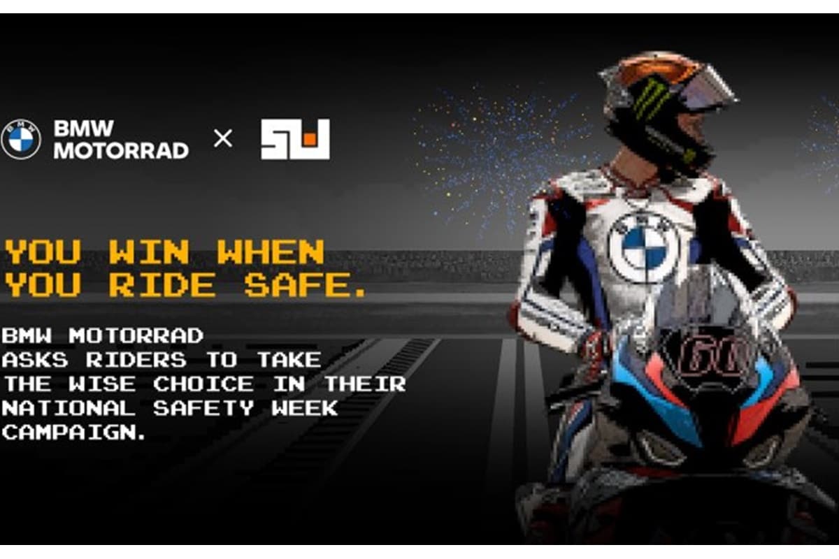 BMW Motorrad lanza una campaña de seguridad "retro" inspirada en los videojuegos del siglo pasado