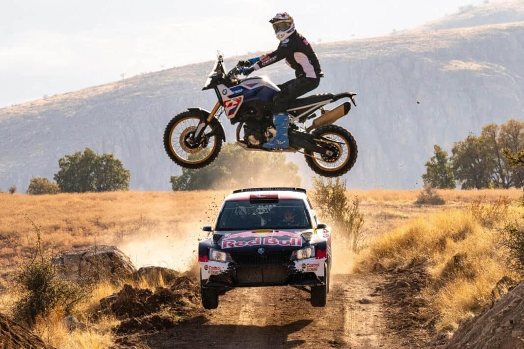 La última locura de Toprak incluye una BMW F 900 GS, un coche de WRC y un cañón