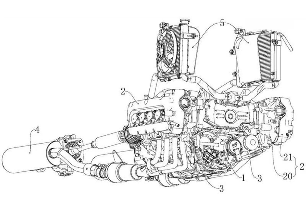 Así es el motor de 8 cilindros de las nuevas monturas de Souo Motorcycles