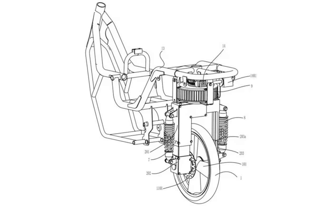 Zongshen registra el diseño de un scooter anfibio capaz de convertir su rueda trasera en una hélice