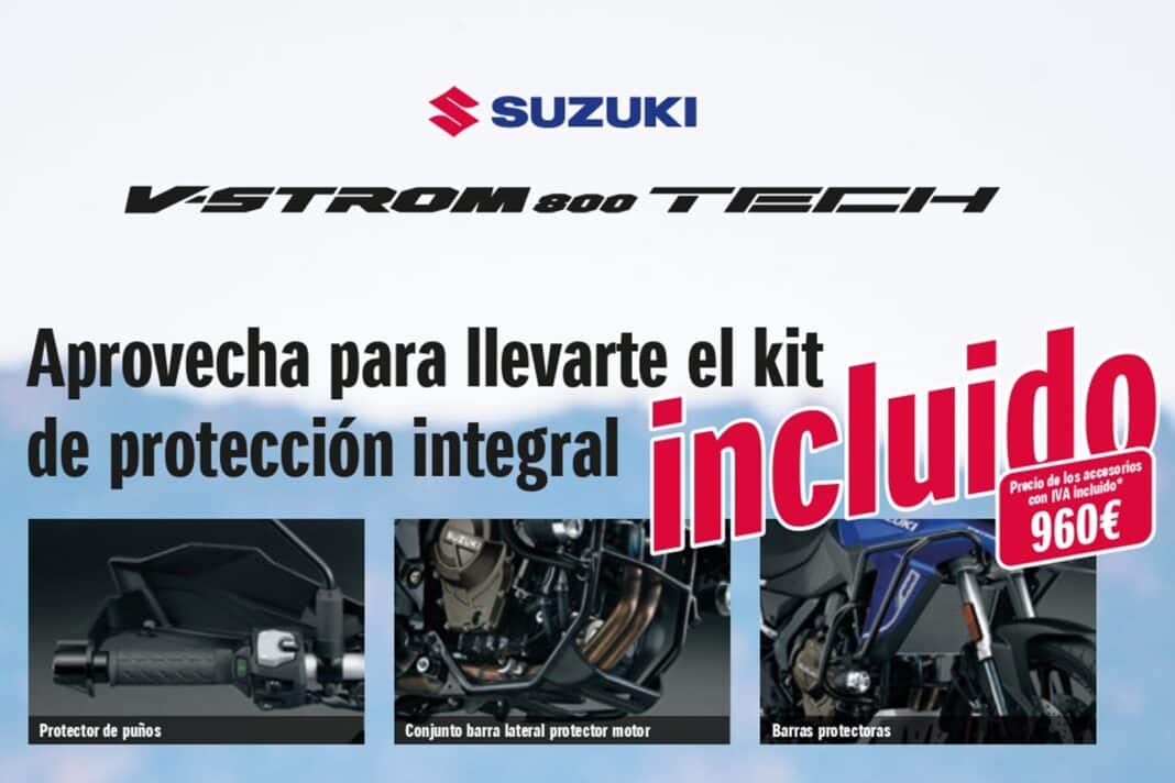 La compra de una V-STROM 800 TECH ahora tiene premio: Un kit de protección integral